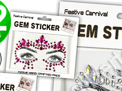 Blister strass autoadhesivos para rostro y uñas x1