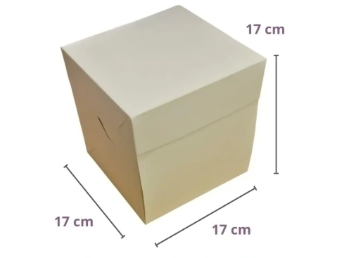 Caja drip cake blanca apertura frontal (17x17x17) ART800
