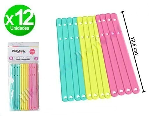 Palitos sticks para paletas color 12.5cm x12 unidades parpen