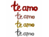 Globo frase te amo cursiva varios colores x1