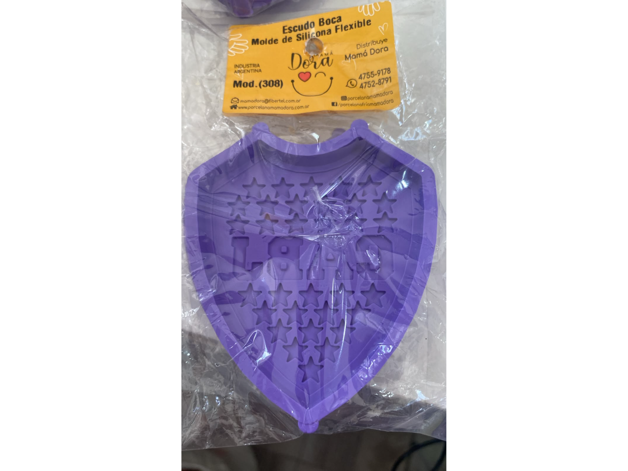 Molde silicona escudo boca x1