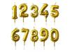 vela numero globito metalizada oro