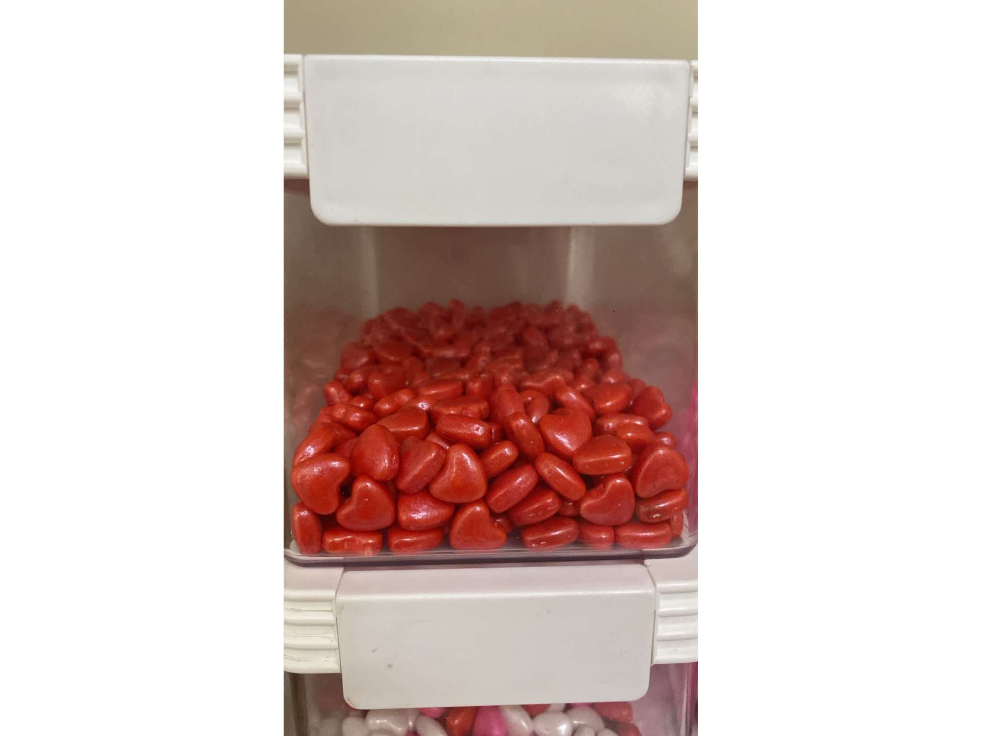 Pastillas corazon perlado rojo bluperX100GR