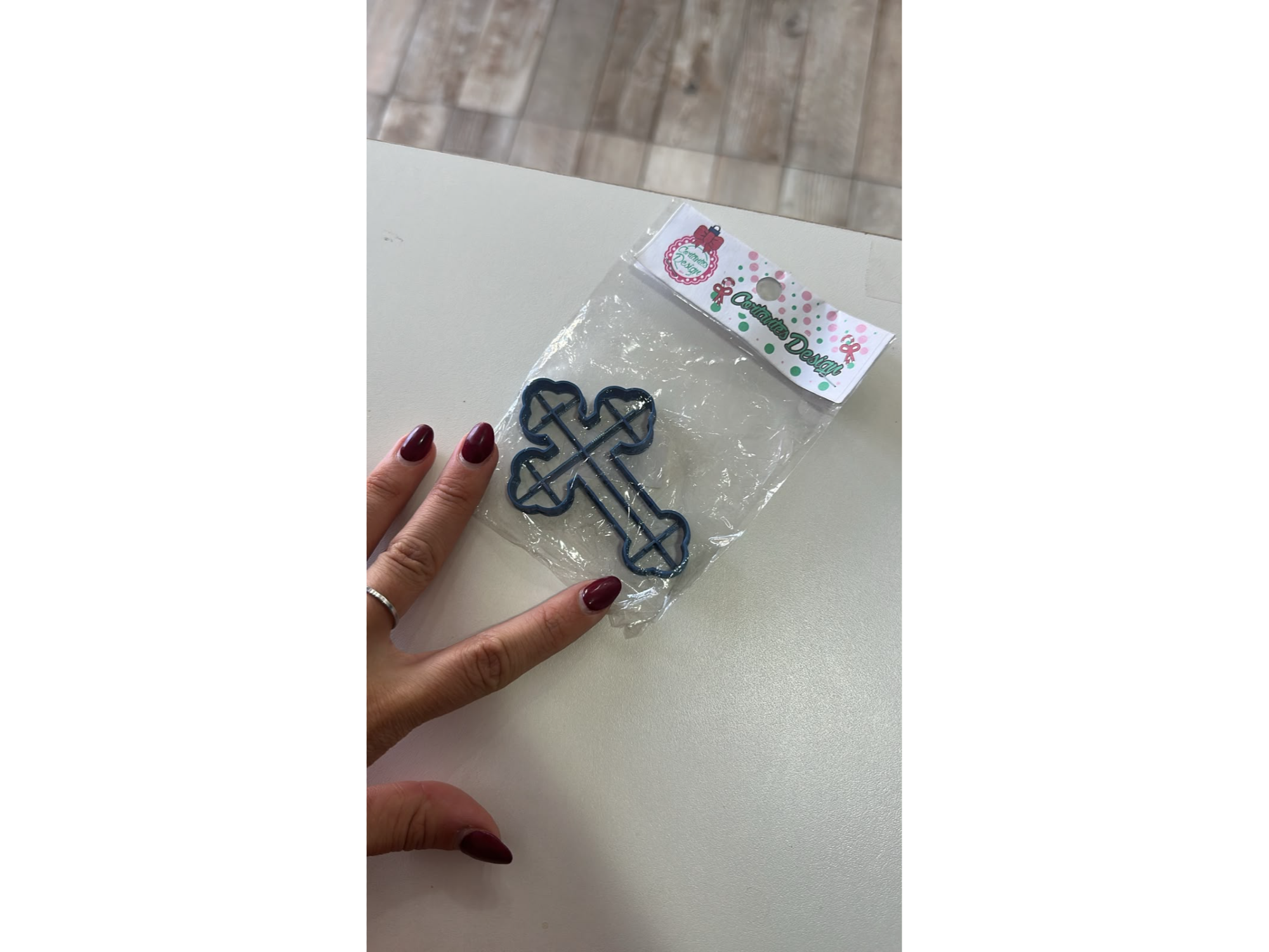 Cortante marcador plastico 3d cruz x1 design