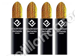Maquillaje artistico en barra labial glitter