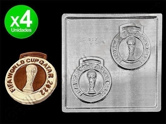 Placa para bombón/souvenir económica medallas copa del mundo x1