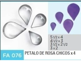 Cortante flogus colors petalo rosa chico x4