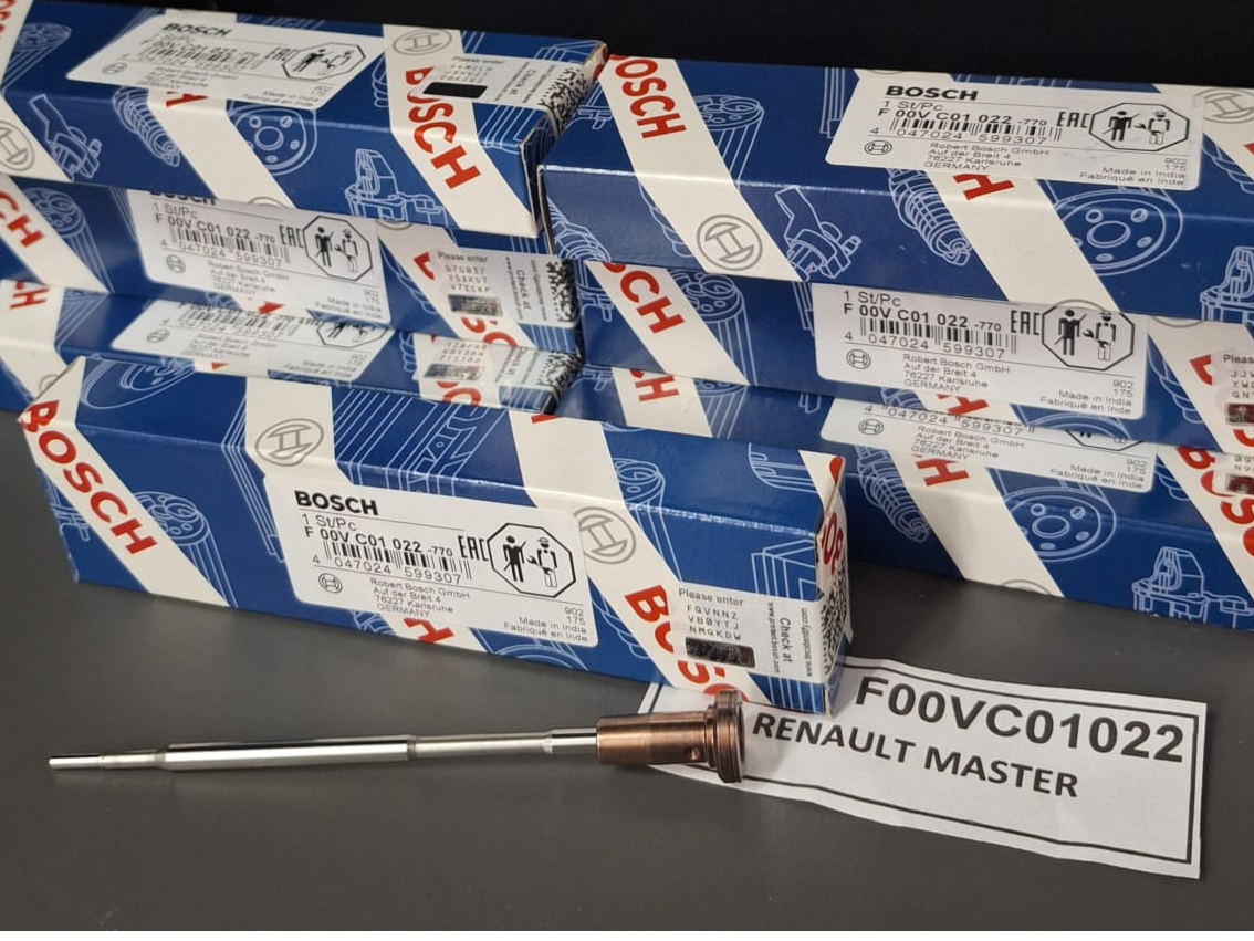 F 00V C01 022 - JUEGO VALVULAS BOSCH INYECTOR COMMON RAIL - NISSAN / RENAULT