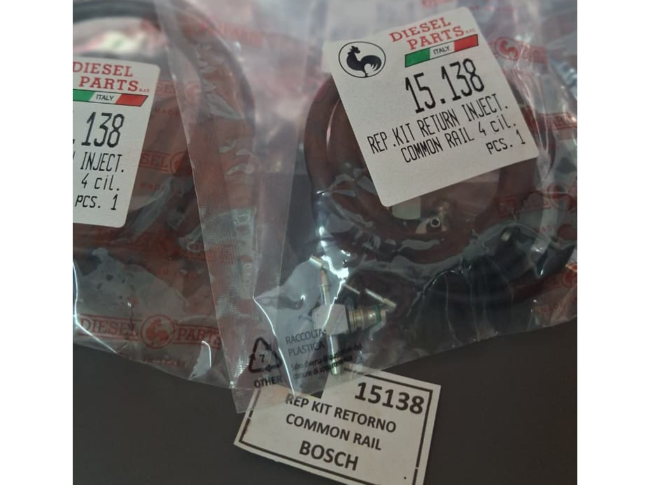 15138 - DIESEL PARTS - JGO RETORNO 4 CILINDROS INYECTORES COMMON RAIL - BOSCH