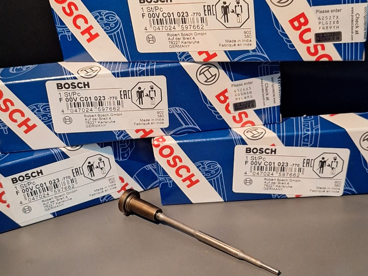 F 00V C01 023 - JUEGO VALVULAS BOSCH INYECTOR COMMON RAIL - CHEVROLET / NISSAN / VW