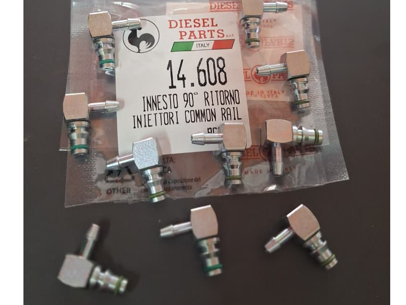 14608 - DIESEL PARTS - CONECTOR 90º - TIPO BOSCH - C.RAIL