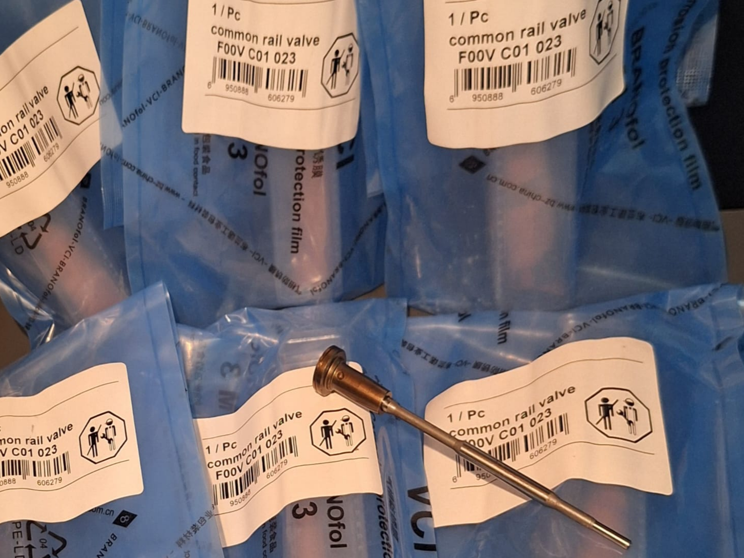 F 00V C01 023 - JUEGO VALVULAS CHINAS INYECTOR COMMON RAIL