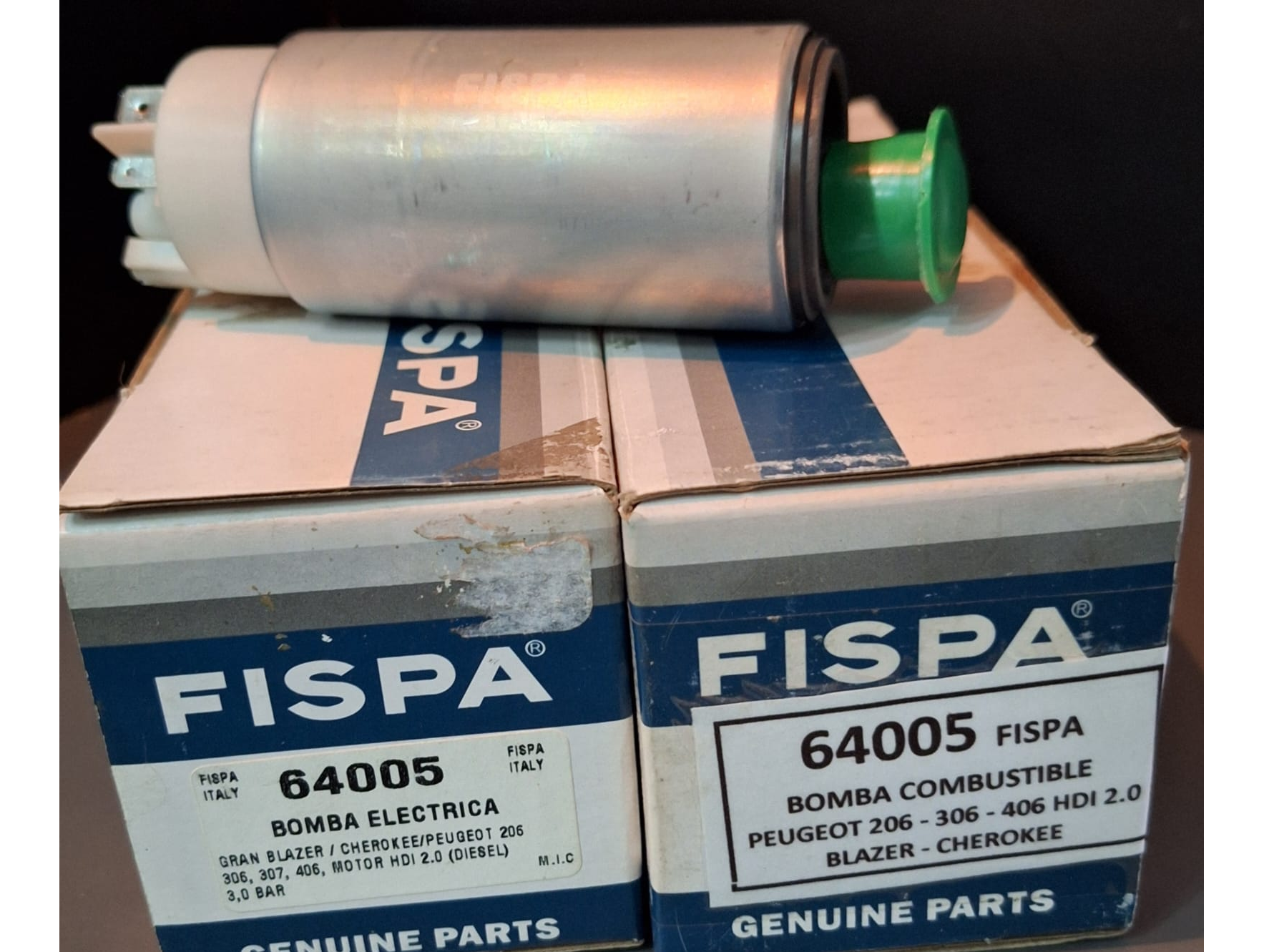 64005 FISPA - BOMBA ELECTRICA DE COMBUSTIBLE - PEUGEOT / BLAZER / CHEROKEE