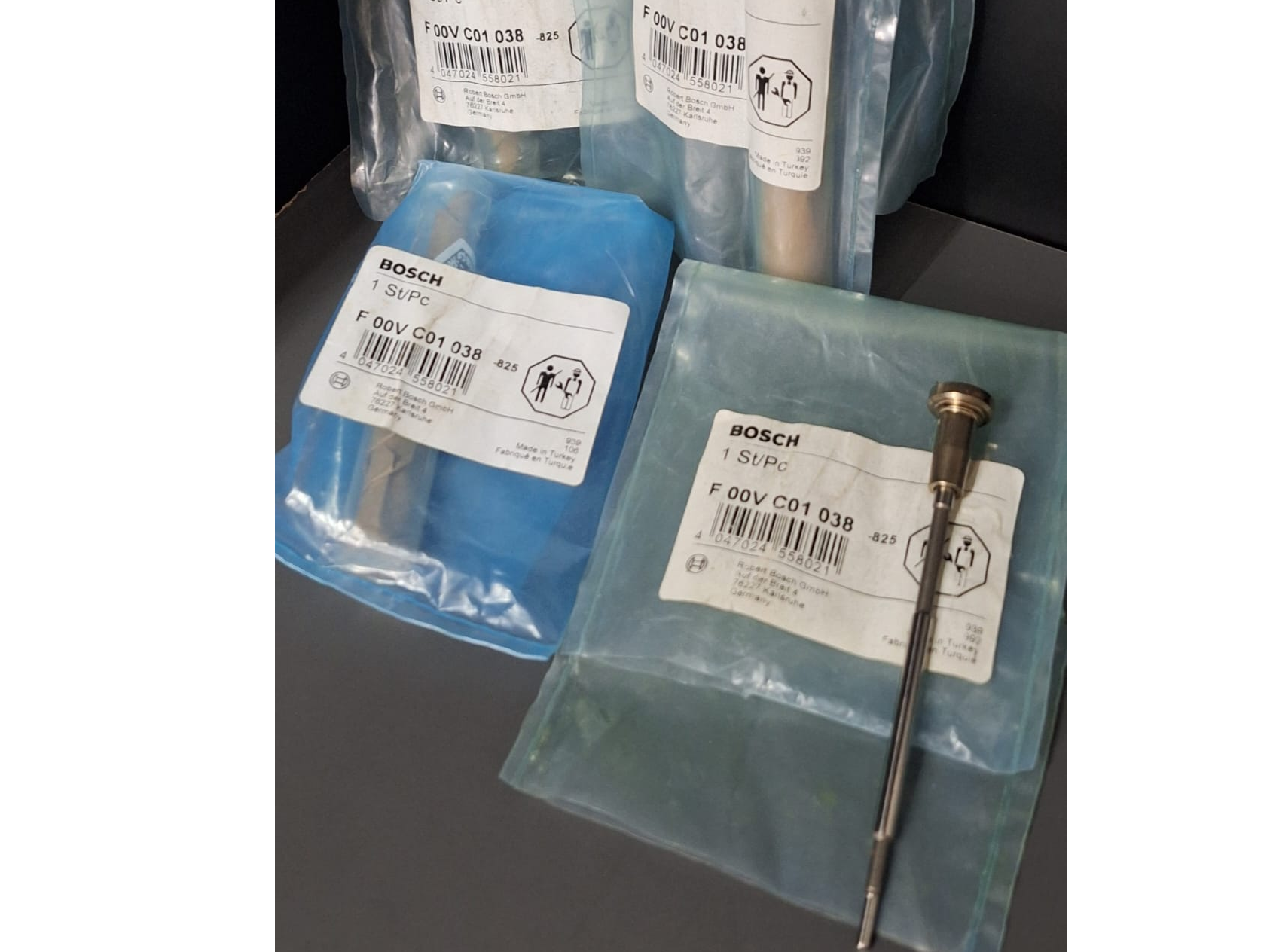 F 00V C01 038 - JUEGO VALVULAS BOSCH INYECTOR COMMON RAIL - CHEVROLET