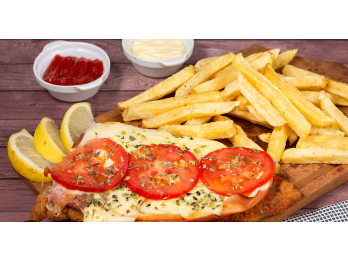 Milanesa a la napolitana con guarnicion