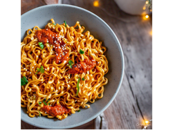 Tallarines de morron caseros