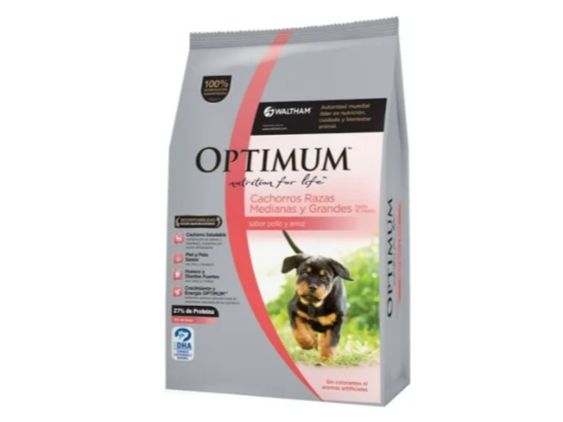 Optimum perro cachorro razas medianas y grandes