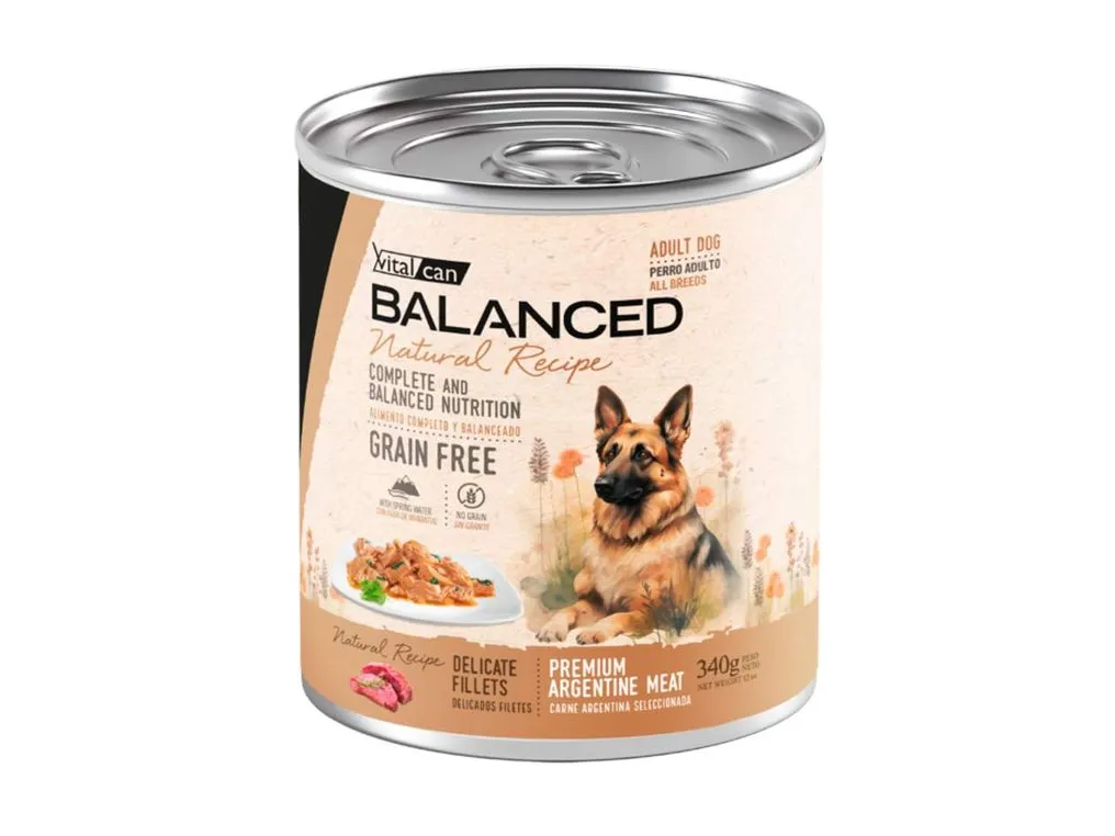 Balanced Natural Recipes Perro lata x 340gr