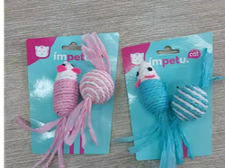 Ratita + pelota de hilo c/papel crepe (art 503)