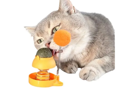 Juguete catnip c/forma de ratita + pompón (art 664)