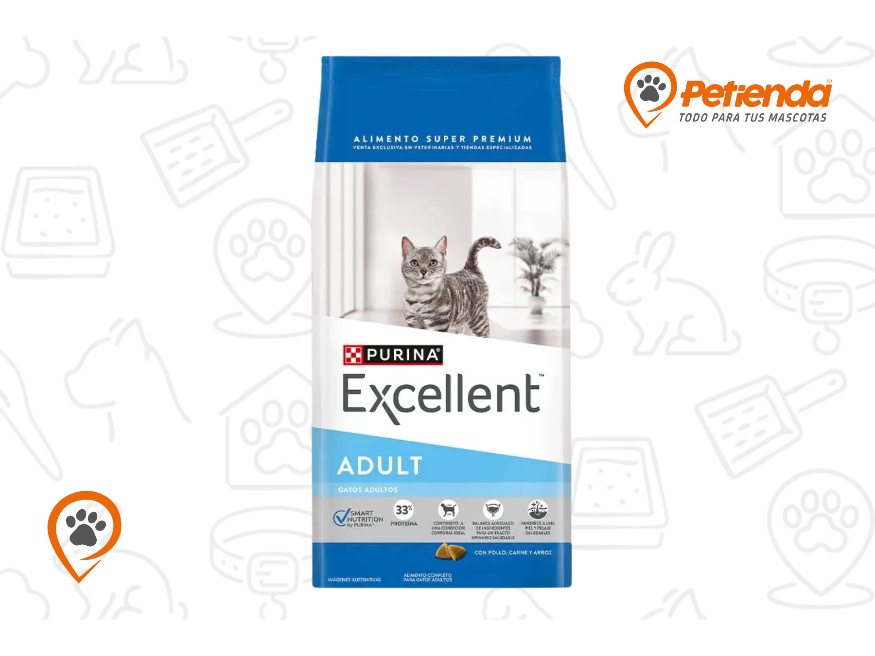 EXCELLENT ADULTO GATO CON POLLO Y ARROZ