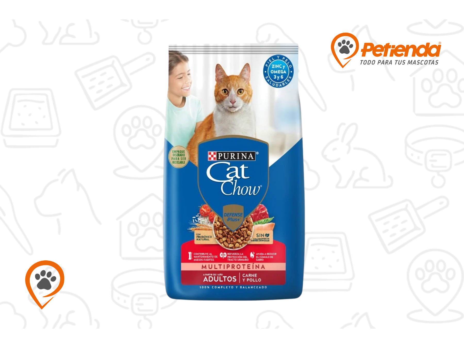 CAT CHOW ADULTO CARNE Y POLLO