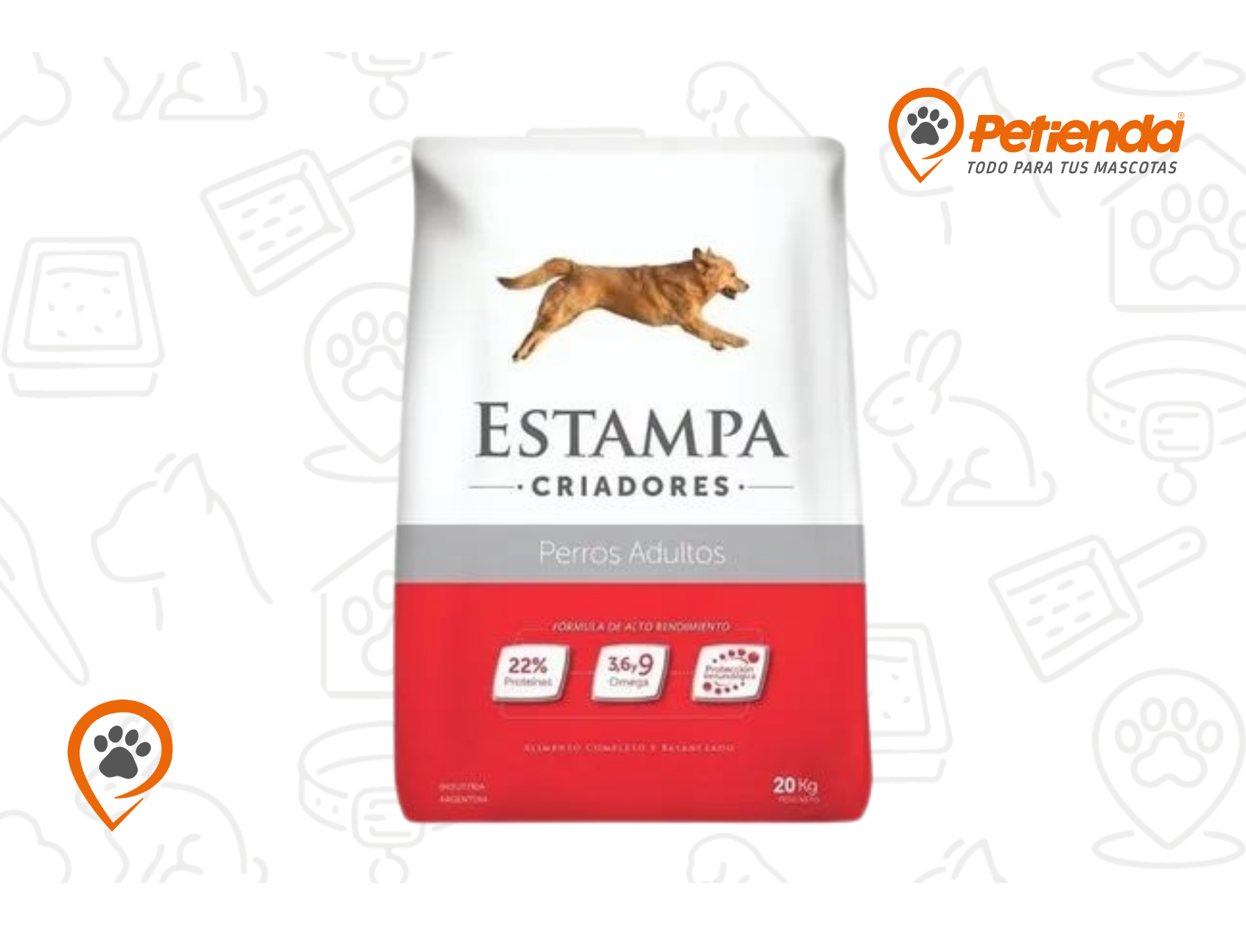 ESTAMPA CRIADORES ADULTO X 20KG  (23PROT)