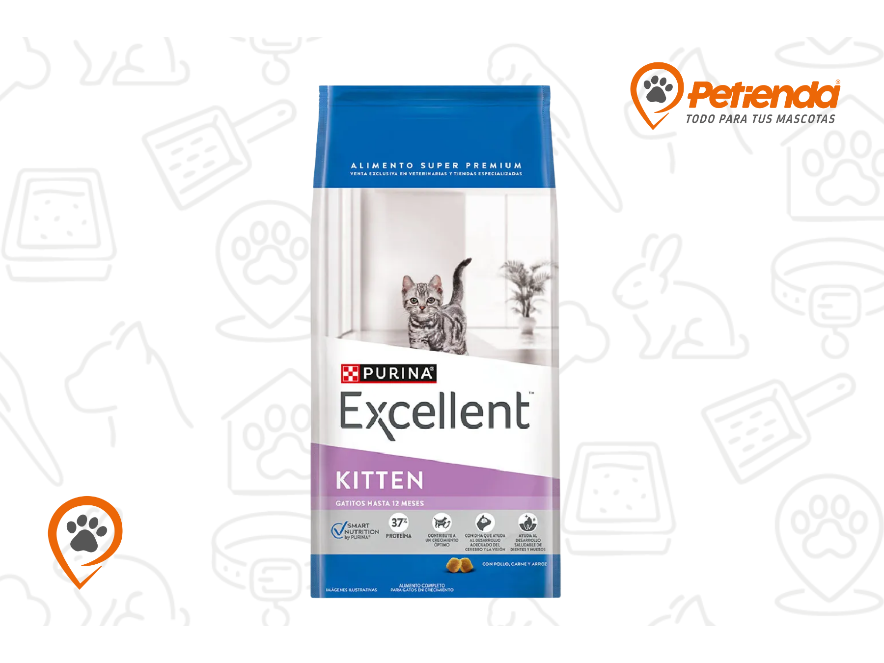 EXCELLENT KITTEN CHICKEN Y RICE X7.5KG