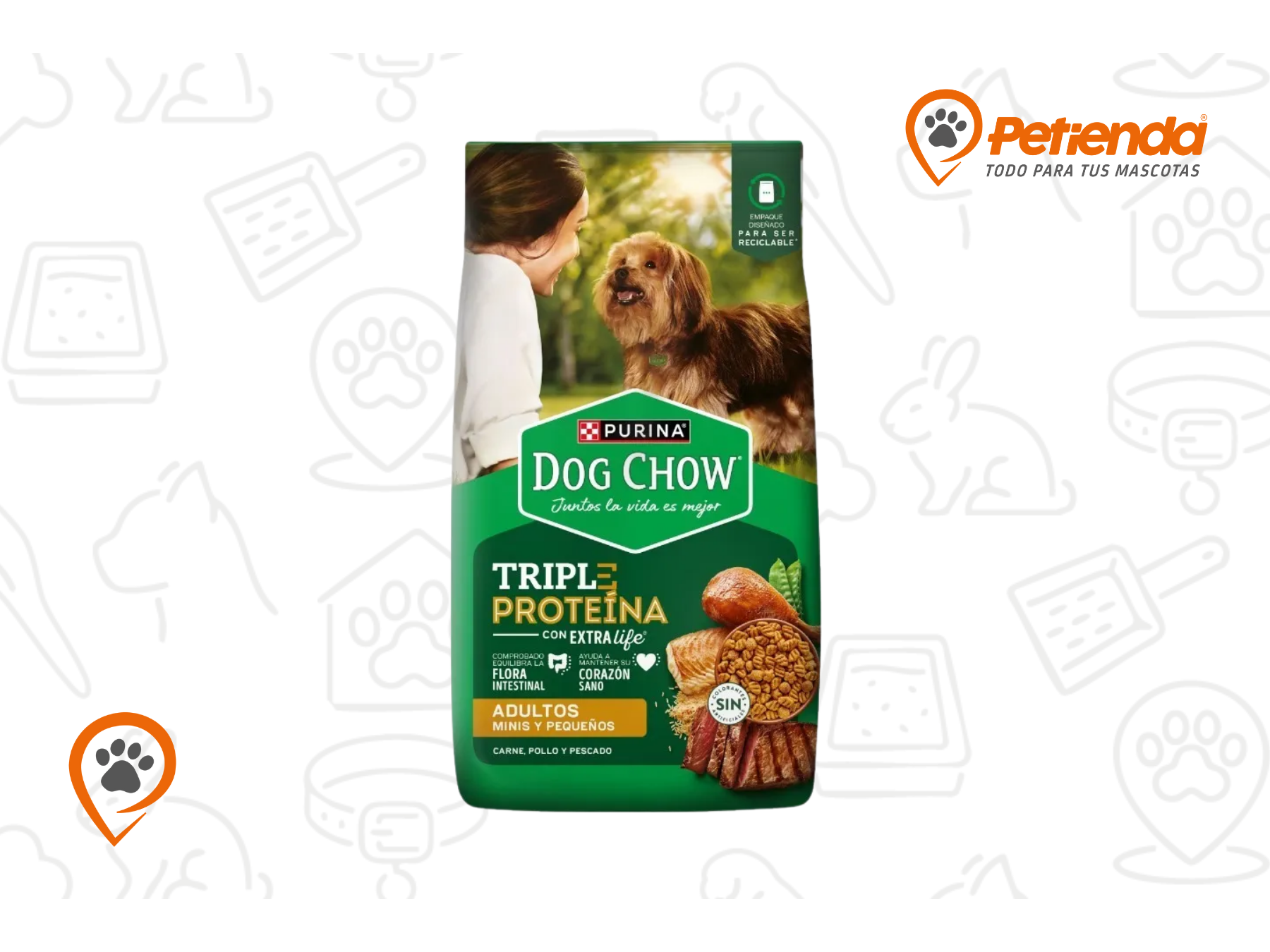 DOG CHOW ADULTO MINI Y PEQUEÑO 20KG