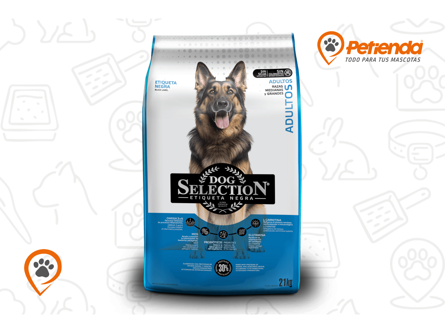 DOG SELECTION ETIQUETA NEGRA AD ML BREEDS X21KG