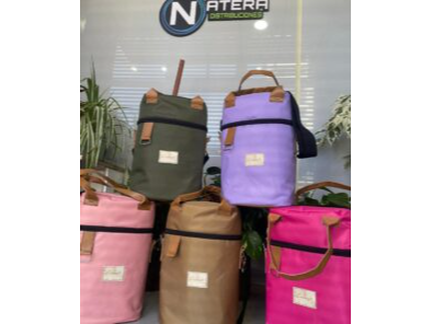 PORTA TERMO MOCHILA CRISDAY CORDURA SEDA (VERDE, FUCSIA, ROSA, VIOLETA, MARRON COYOTE)