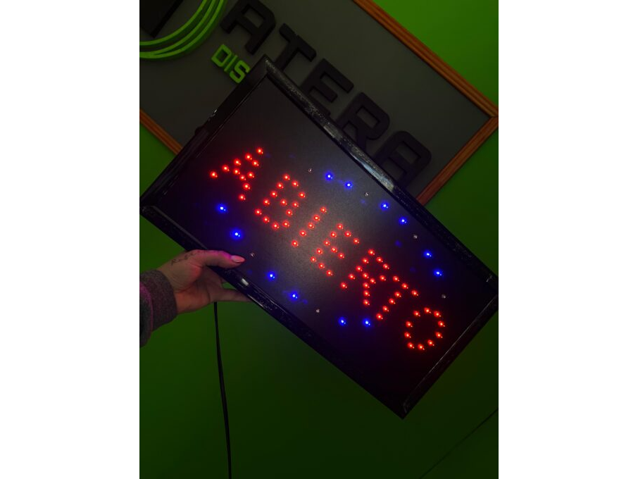 CARTEL LED "ABIERTO" ORYX XW-07