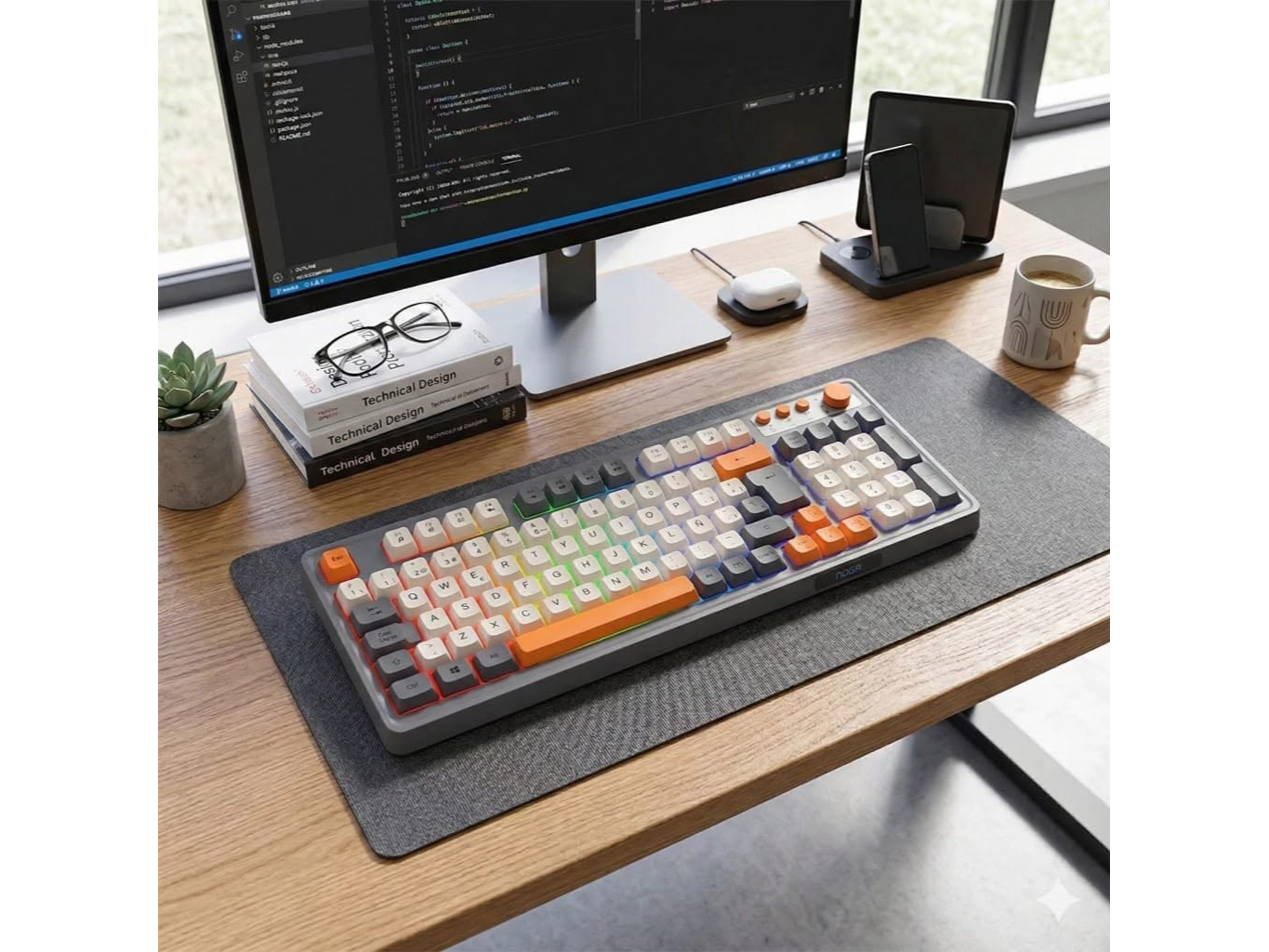 TECLADO RETRO GAMER USB RETROILUMINADO NKB-Q50
