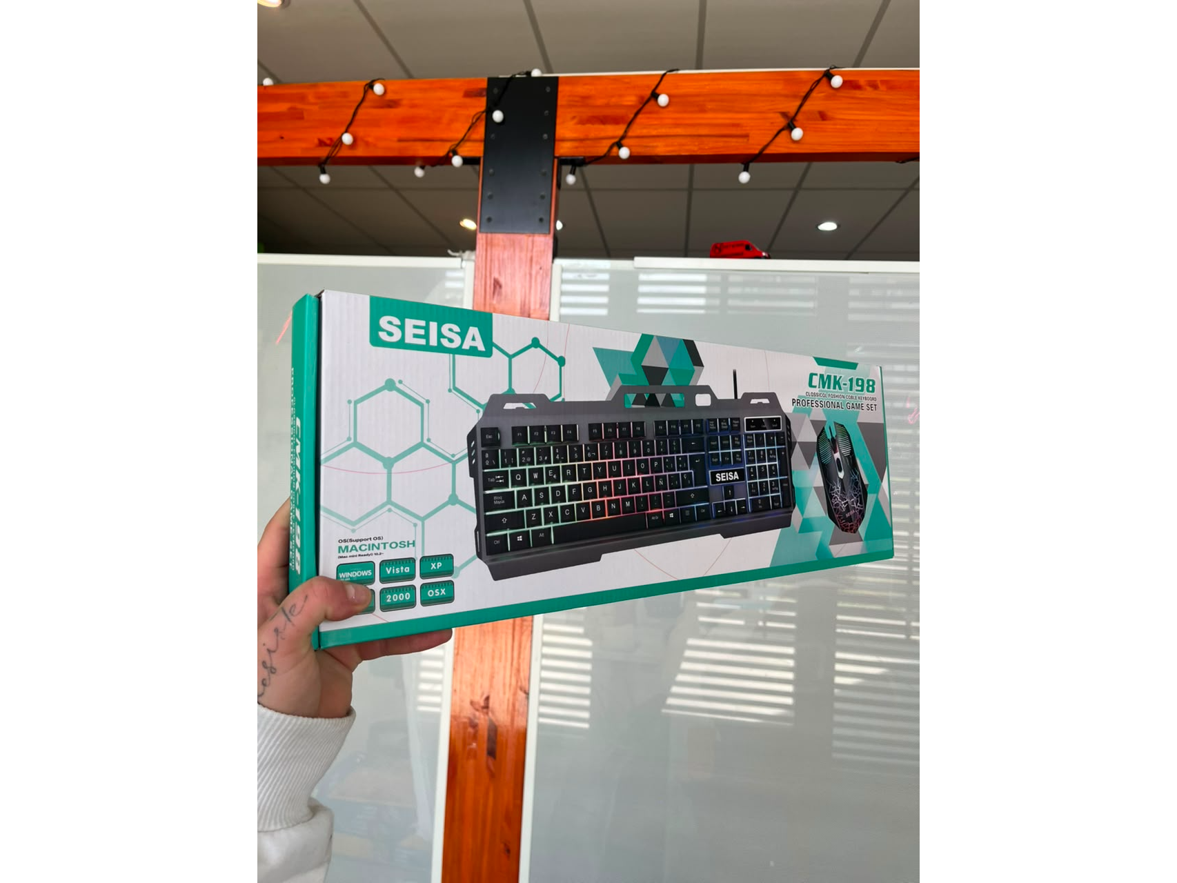 COMBO GAMER TECLADO + MOUSE C/CABLE CMK-198