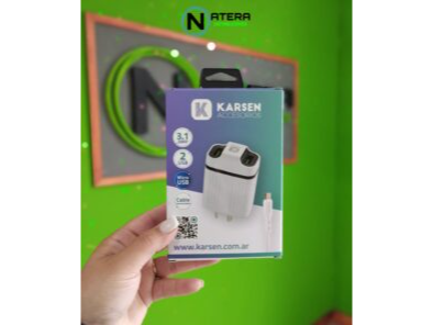 CARGADOR 220V MICRO 3.1A KARSEN (2 USB + CABLE) (CAR-3150)