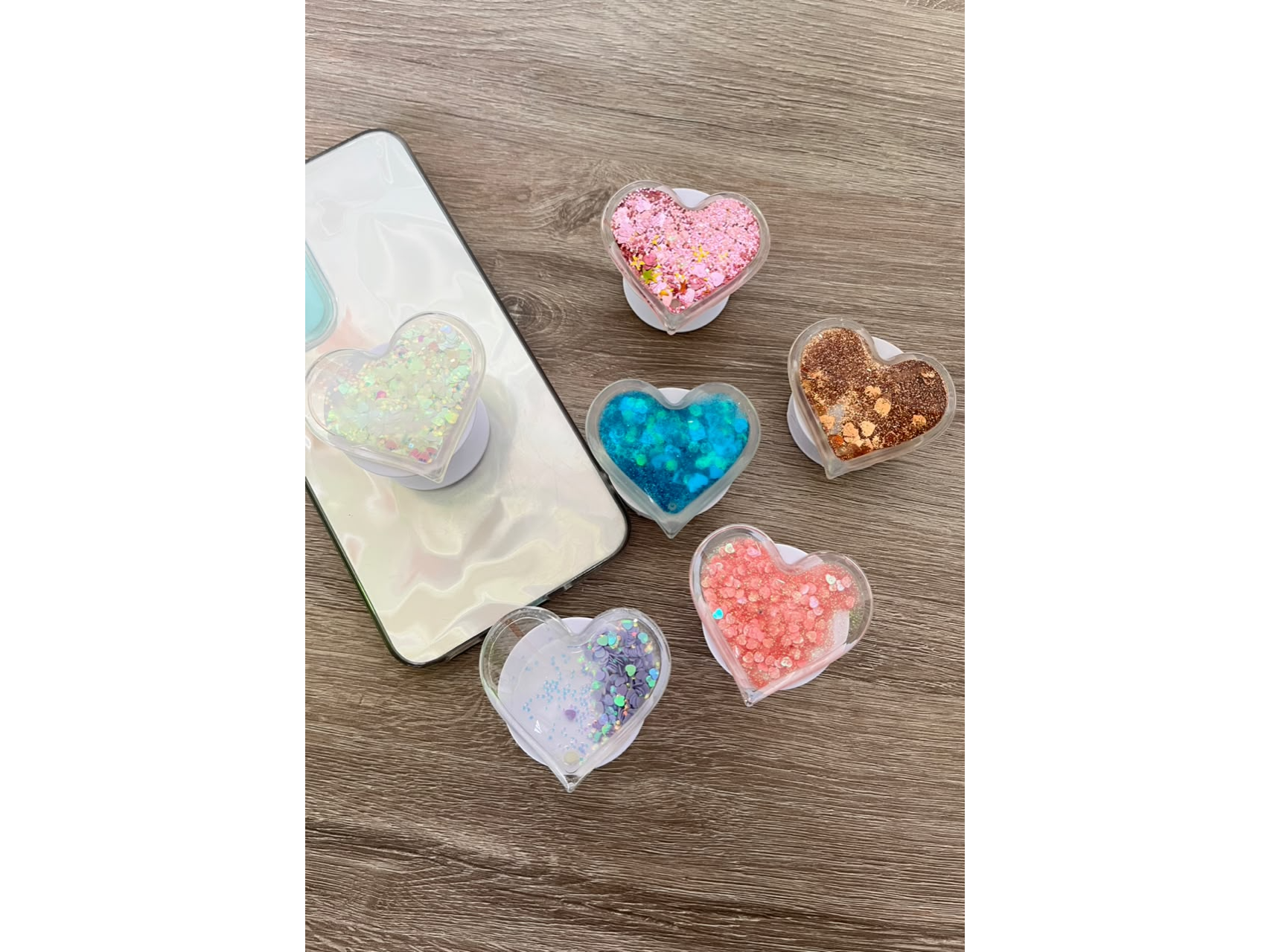 POP SOCKET CORAZON CON AGUA