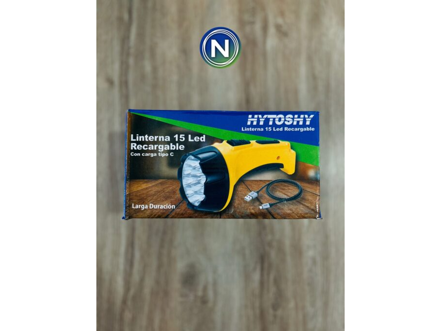 LINTERNA RECARGABLE HYTOSHY 15 LED