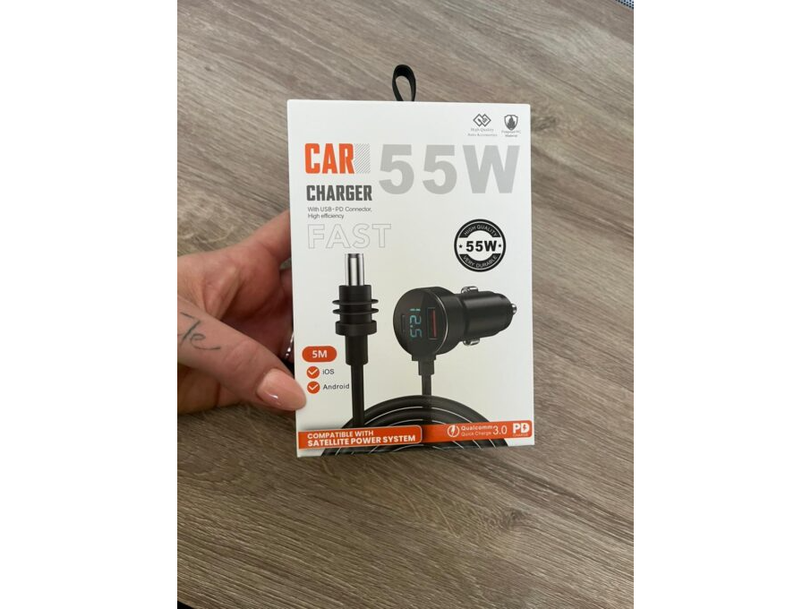 CARGADOR 12V 55W STARLINK MINI C/CABLE 5MTS (MODV-00B0)
