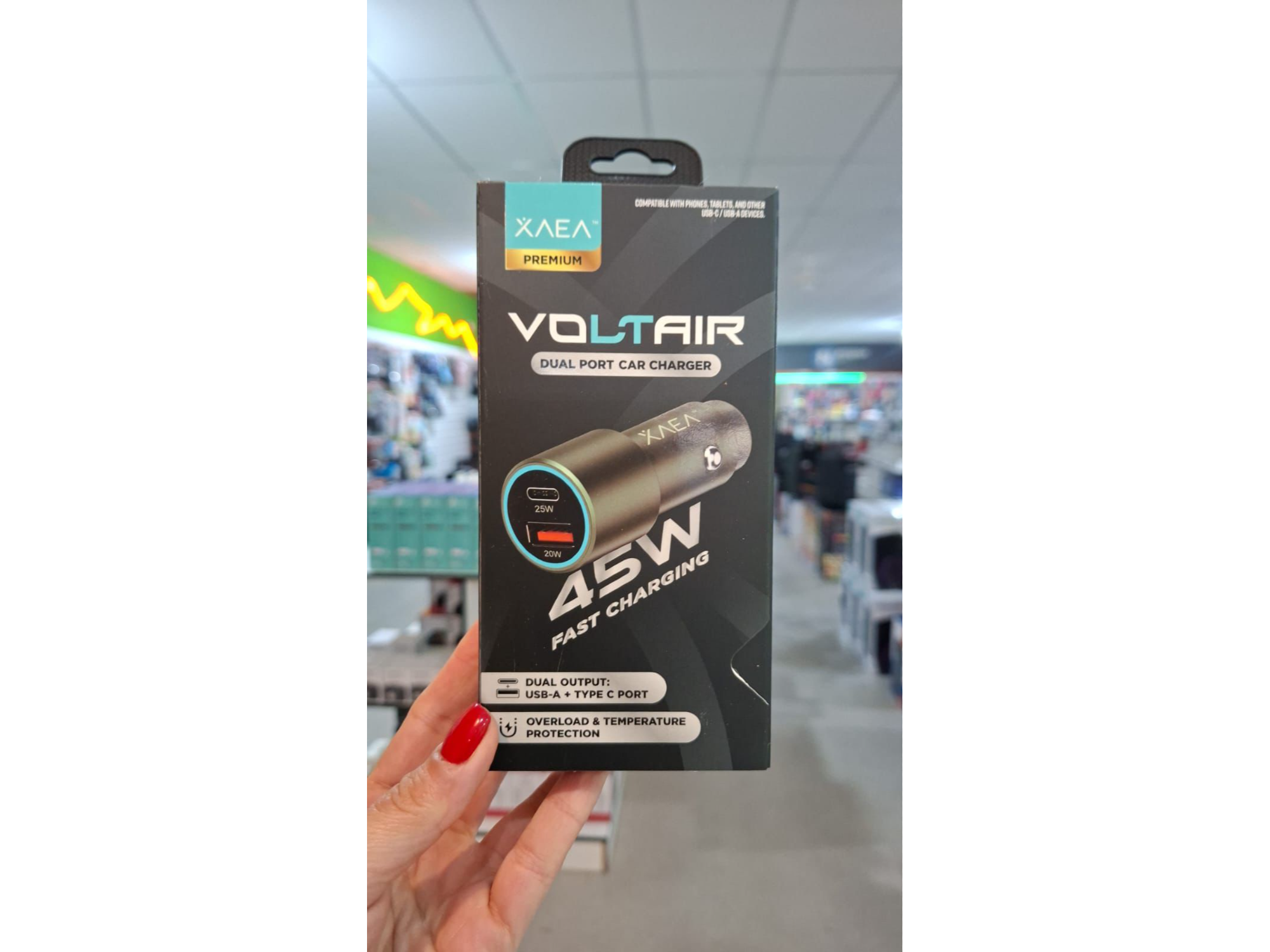 CARGADOR (CABEZAL) 12/24V 45W XAEA VOLTAIR (1USB-A + 1USB-C) (MODX-517)