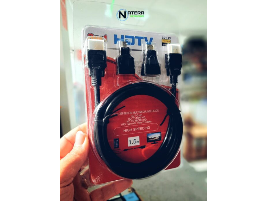 CABLE HDTV 3 EN 1 (1,5MTS) (+ ADAPTADORES) (SM-C7820)