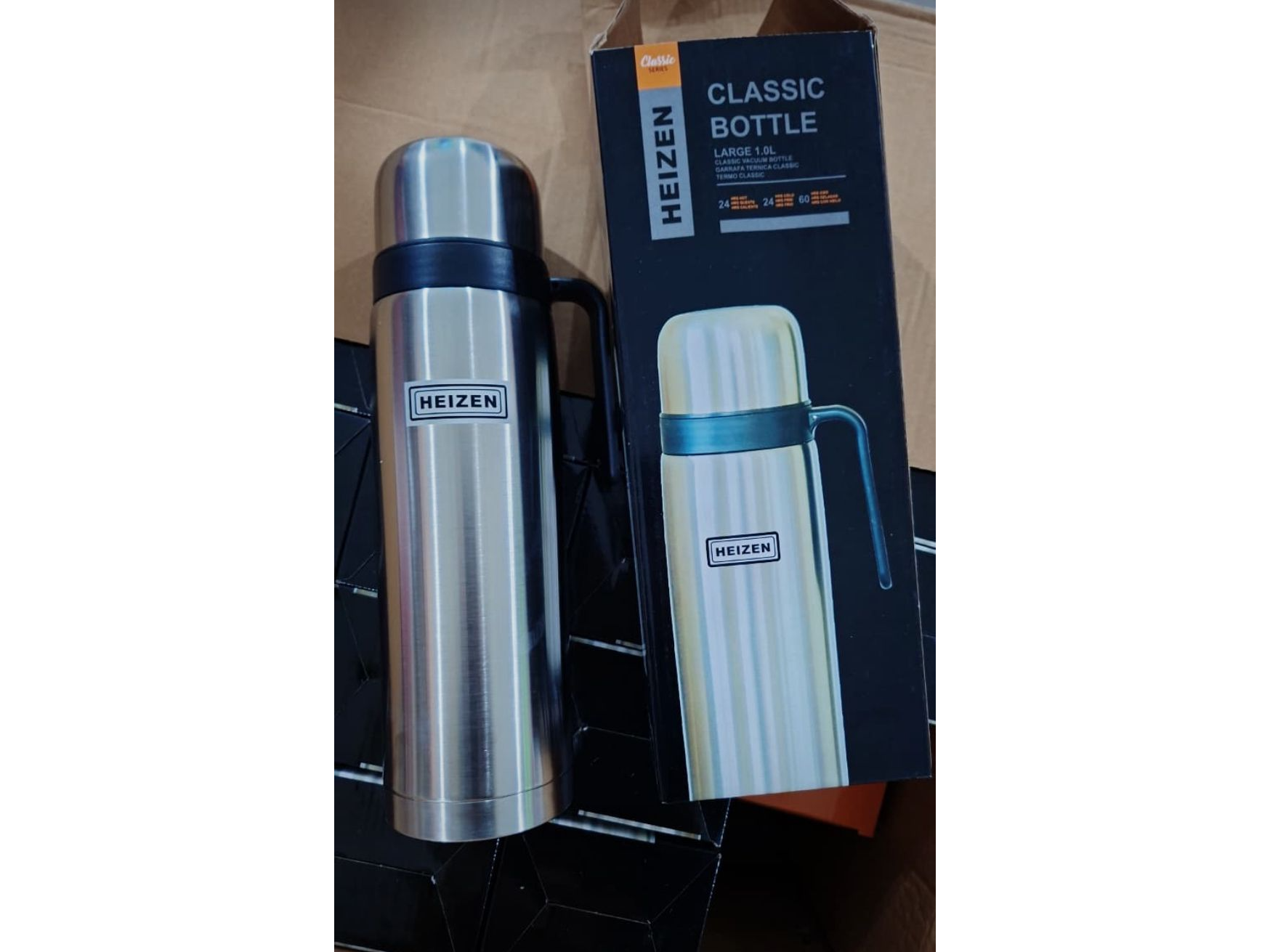 TERMO MEDIA MANIJA ACERO 1L TAPA C/PICO