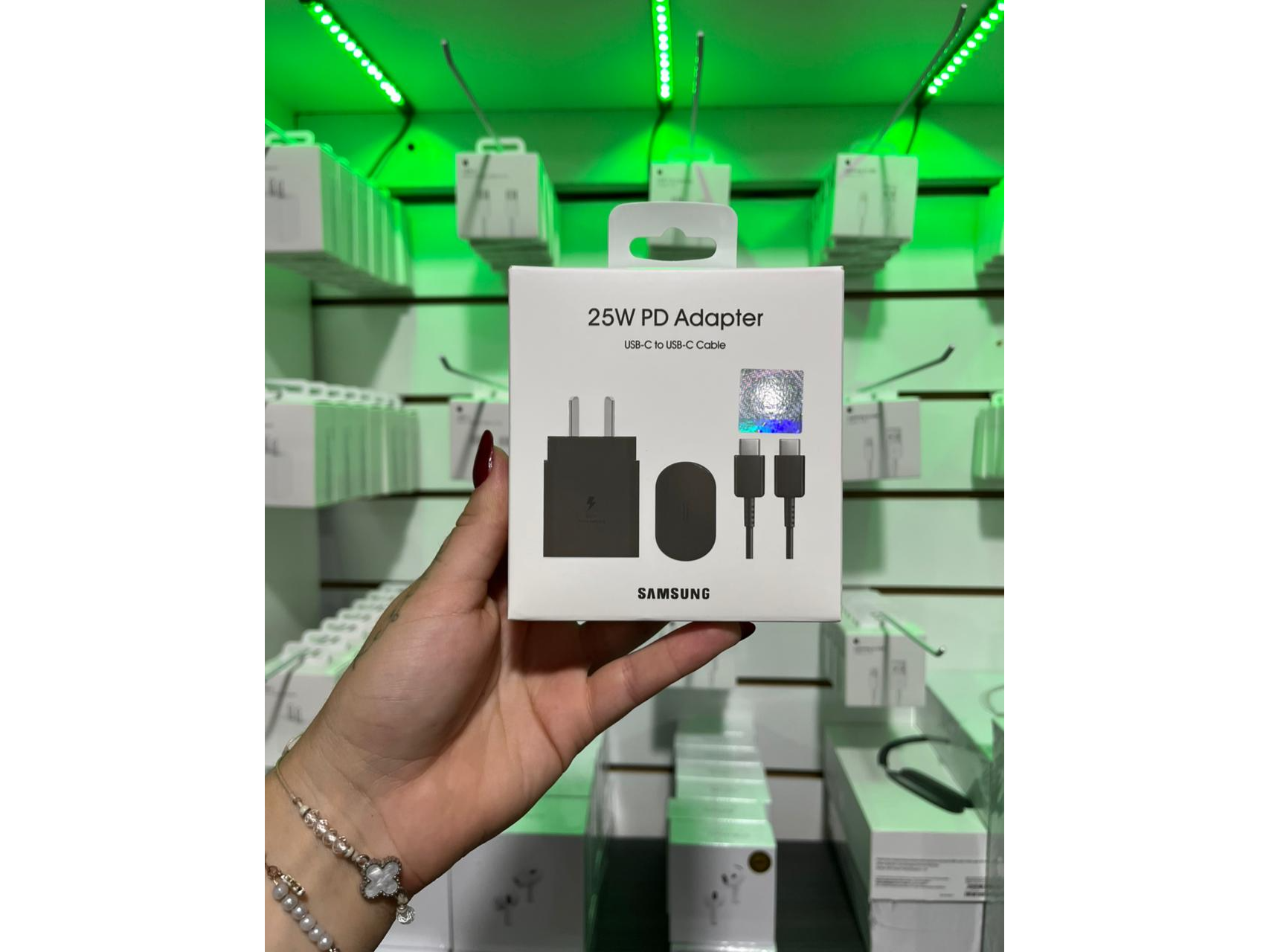 CARGADOR 220V ORIGINAL SAMSUNG 25W (+ CABLE TIPO C A TIPO C)