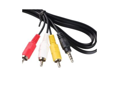 CABLE 3 RCA A PLUG 3.5 (1.5MTS)(BOLSITA AZUL)