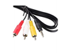 CABLE 3 RCA A PLUG 3.5 (1.5MTS)(BOLSITA AZUL)