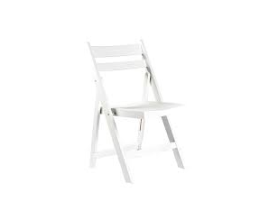 silla madera tipo tijera Blanca