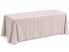 Mantel a Rayas Rosa gastado - Blanco