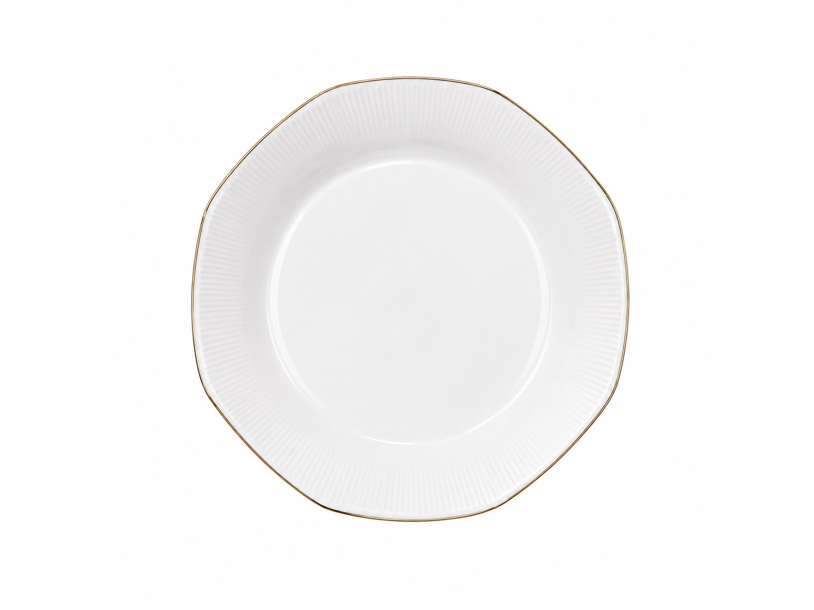 Plato Principal Hexagonal c/Dorado