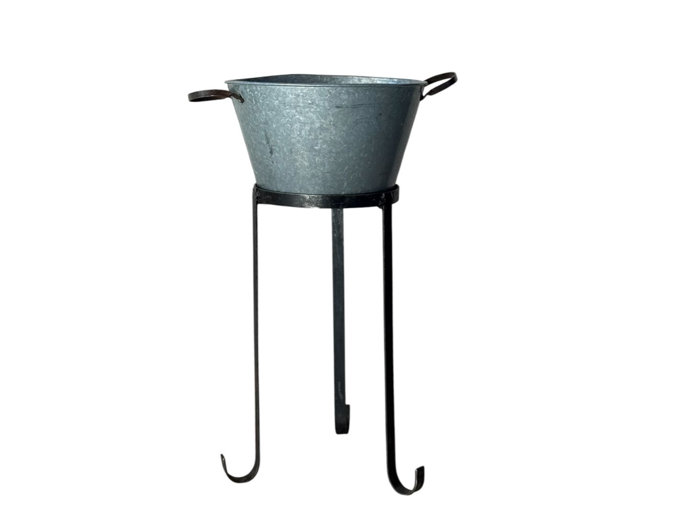 Frapera hojalata con pie de hierro