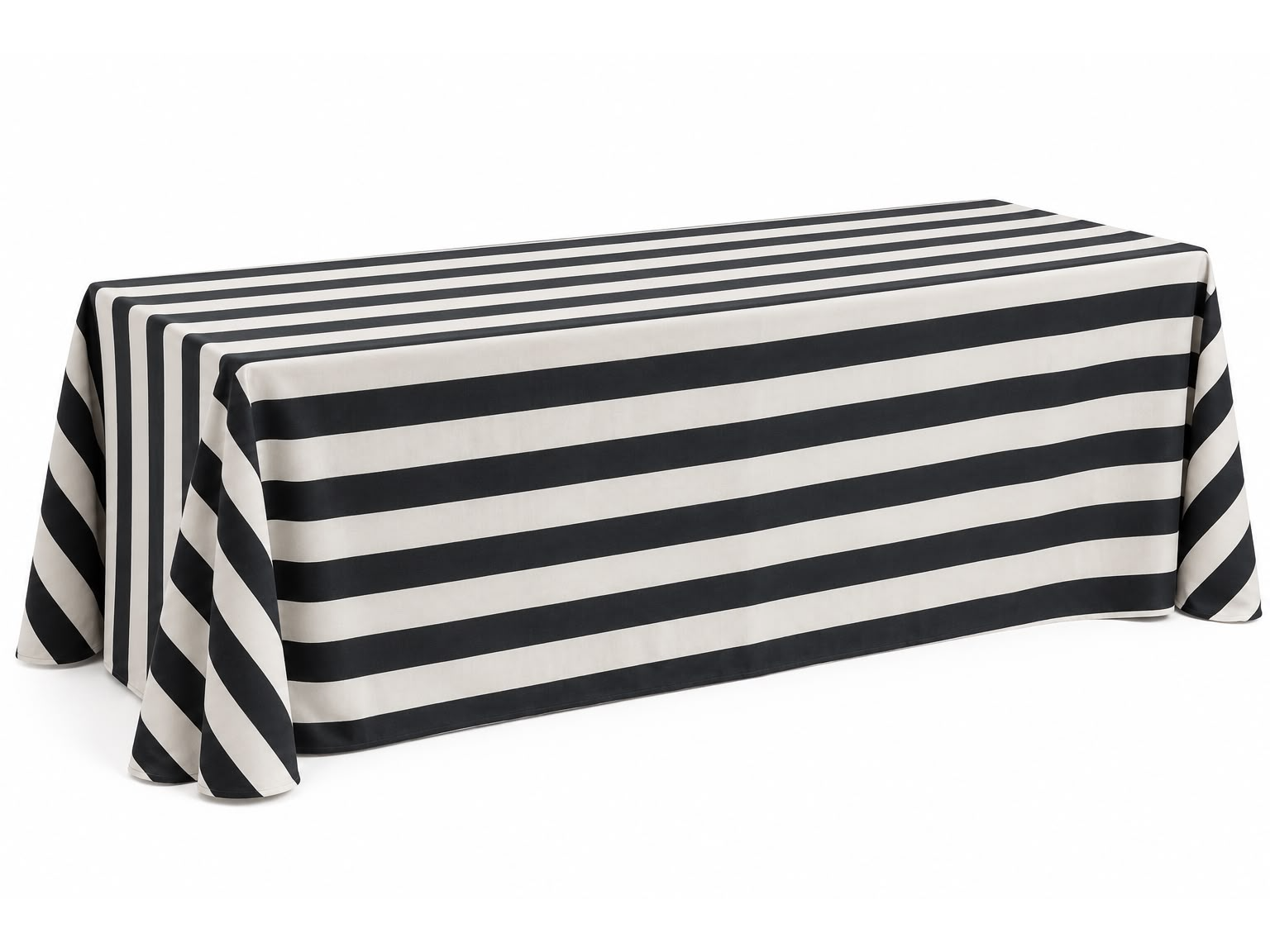 Mantel a Rayas Negro - Blanco