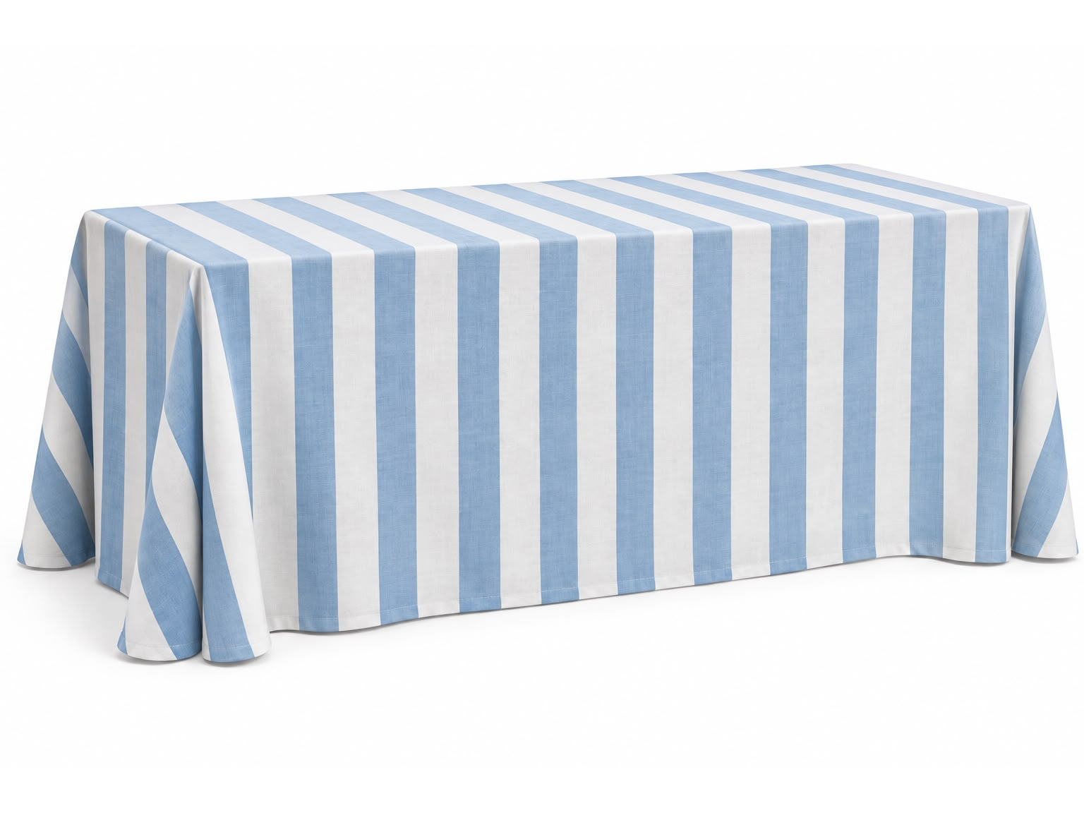 Mantel a Rayas  Celeste - Blanco